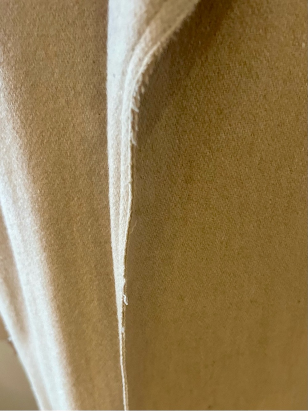 Cream Lightweight Spring/Fall Wool Coat - Picture 4 of 8